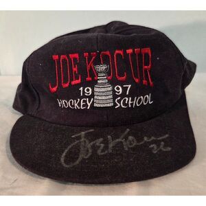 Vintage Joe Kocur 1997 Hockey School Signed Stanley Cup Champion Hat